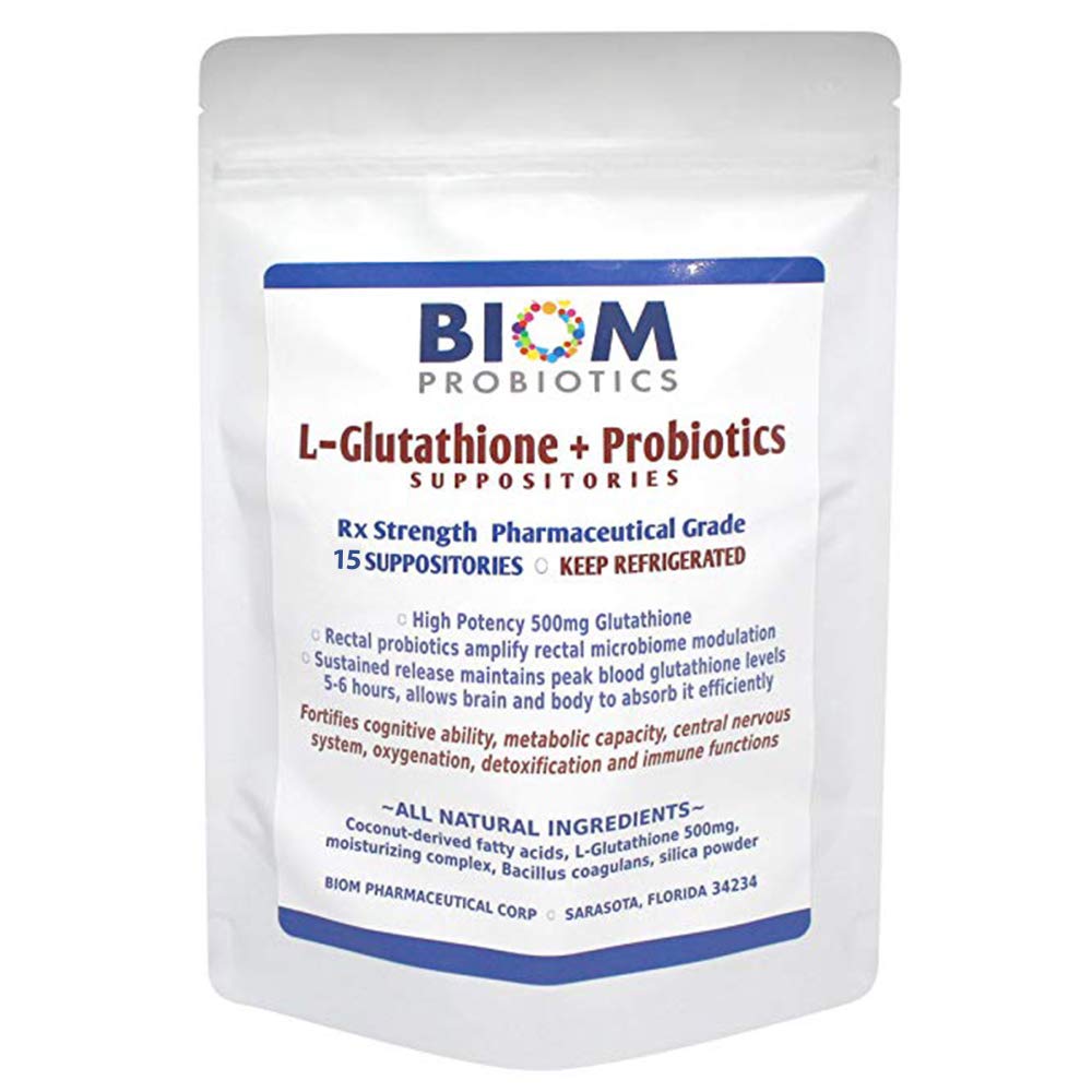 L Glutathione Probiotic Suppository 15 Biom Probiotics