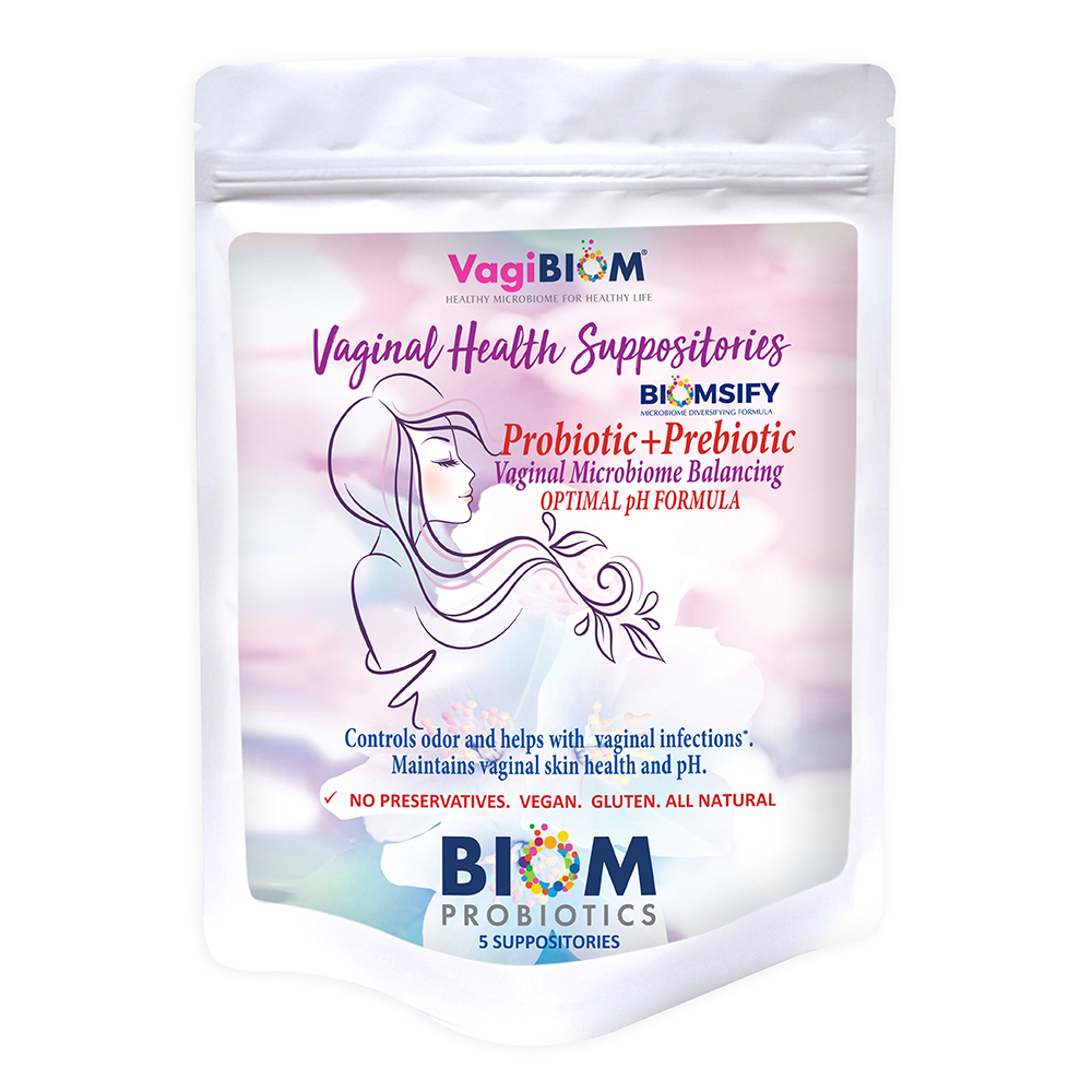 5-Vaginal-Suppositories-front BIOM Probiotic Vaginal Suppository.